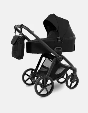 Junama Mami – Kombi Kinderwagen – Set 4in1 inkl. Junama Cosmo Babyschale und Isofixbase Junama Dock 2 – Black